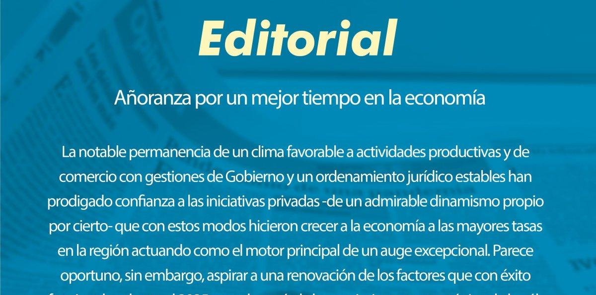 Añoranza por un mejor tiempo en la economía