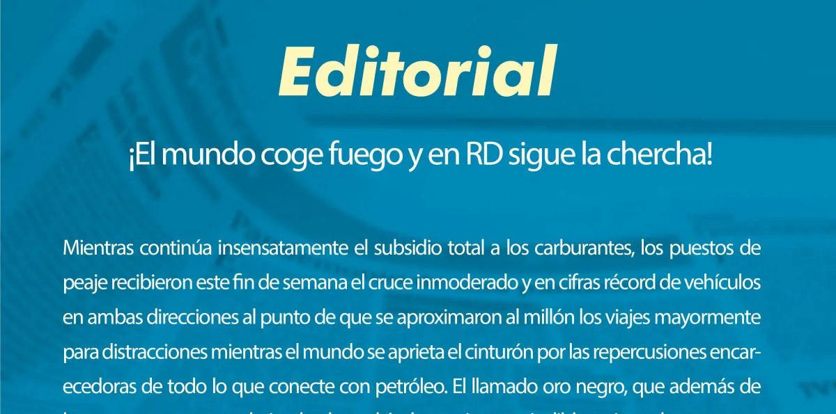 ¡El mundo coge fuego yen RD sigue la chercha!