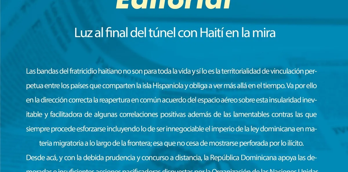 Luz al final del túnel con Haití en la mira